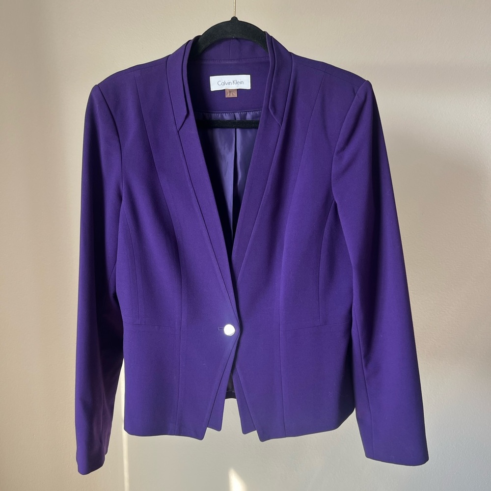 Calvin Klein Women's Deep Purple Blazer